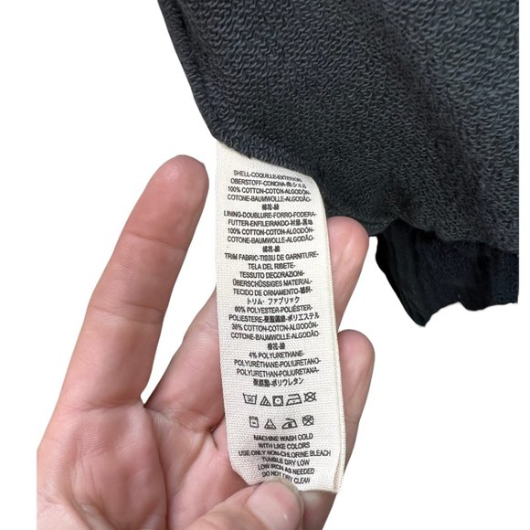 Free People Double Cloth Twill Wrap Jacket In Navy Sz XS - Picture 12 of 13